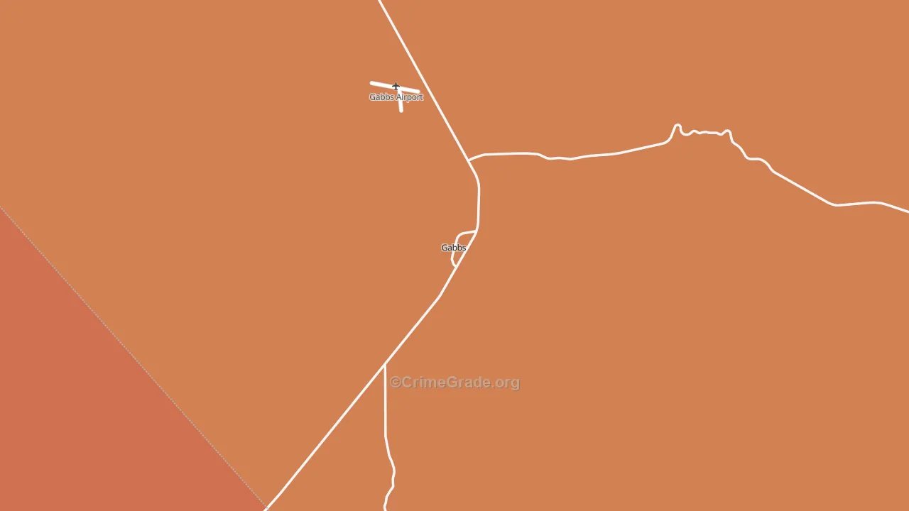 Gabbs, NV Map of Robbery Rates