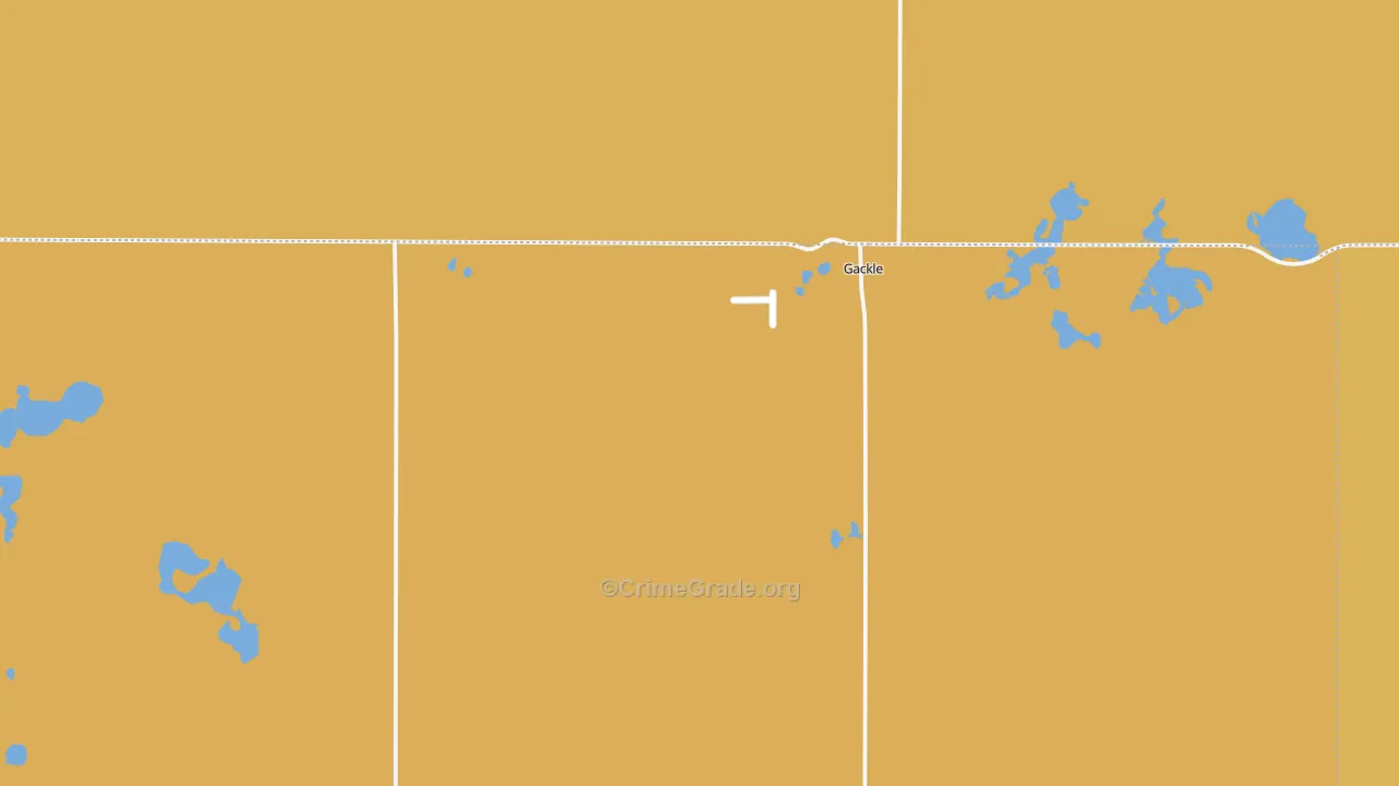 Gackle, ND Map of Robbery Rates