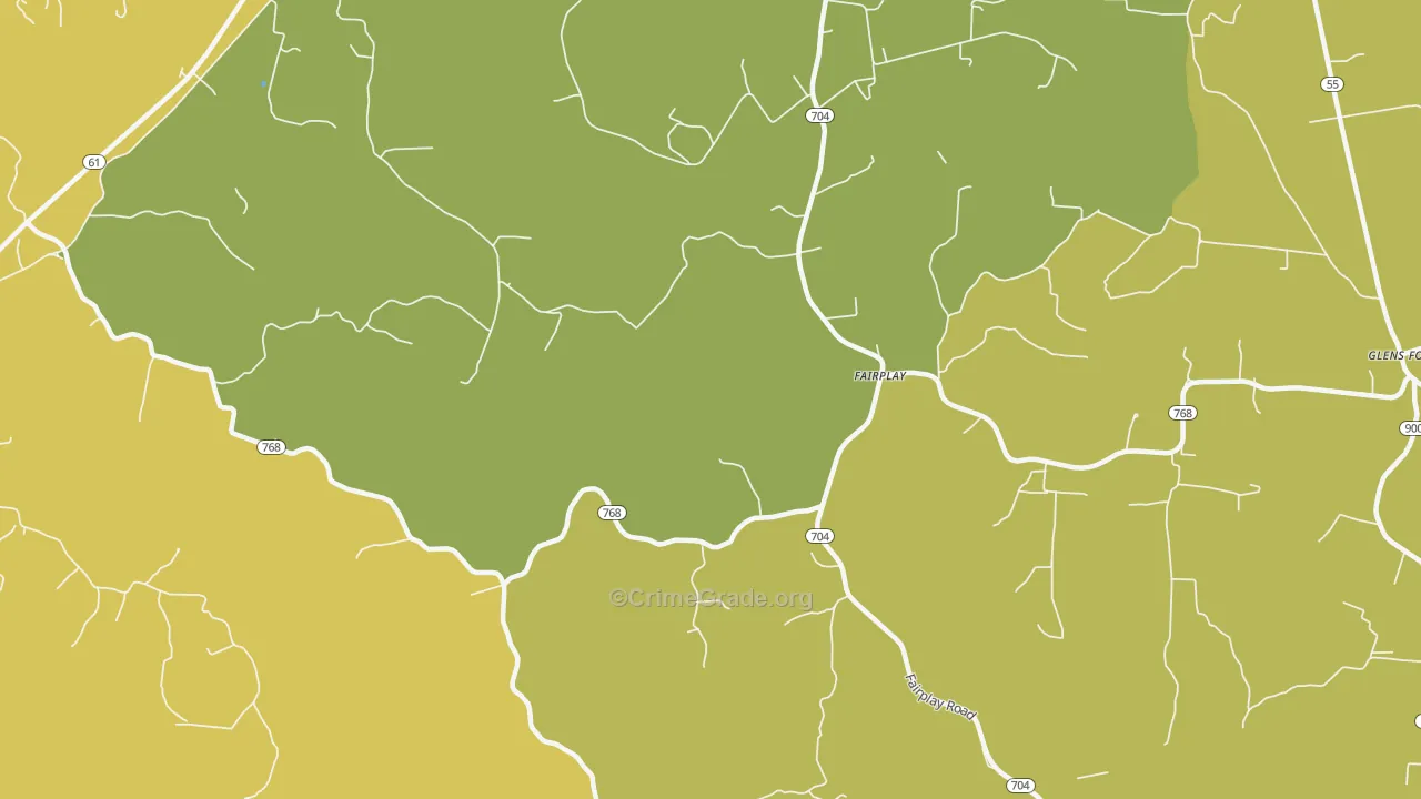 Gadberry, KY Map of Robbery Rates