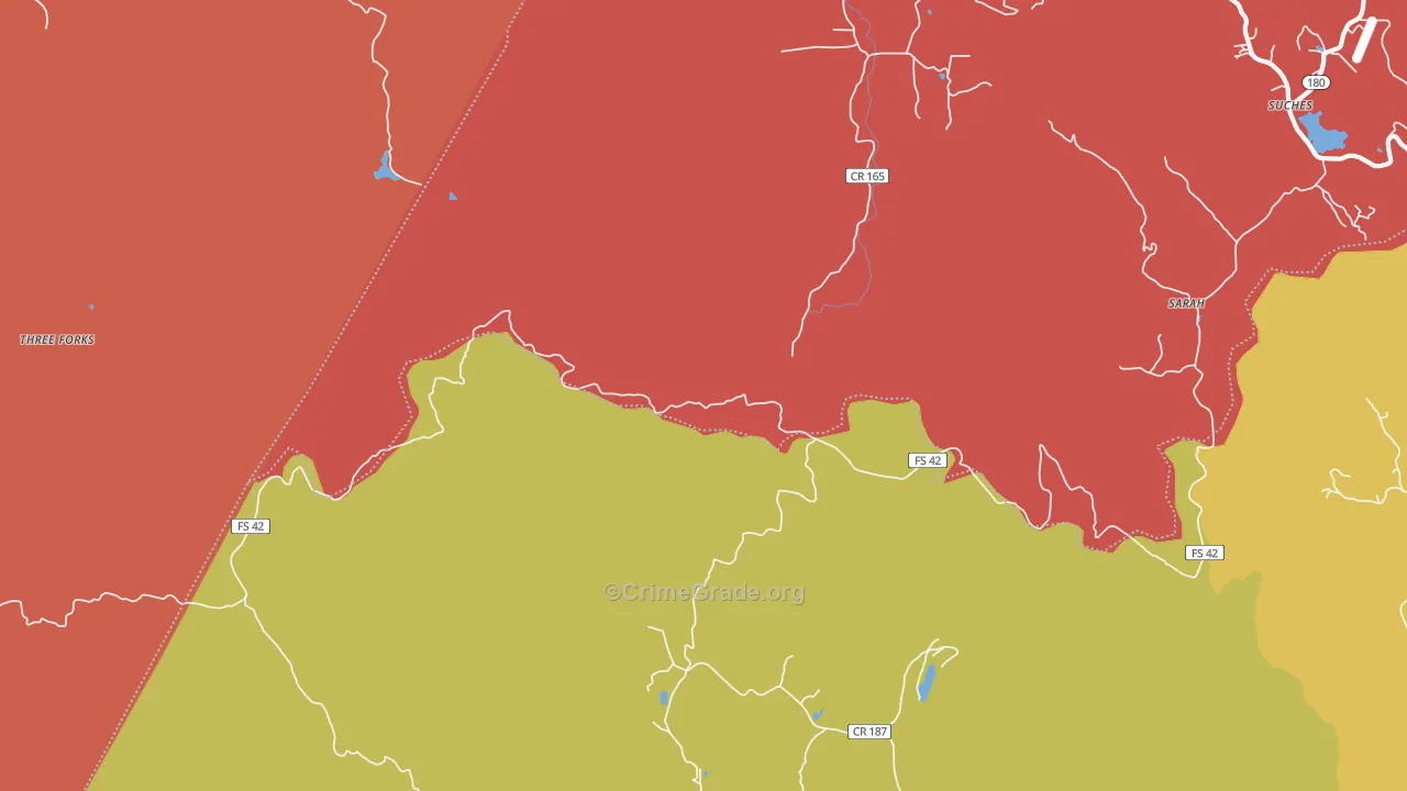 Gaddistown, GA Map of Robbery Rates