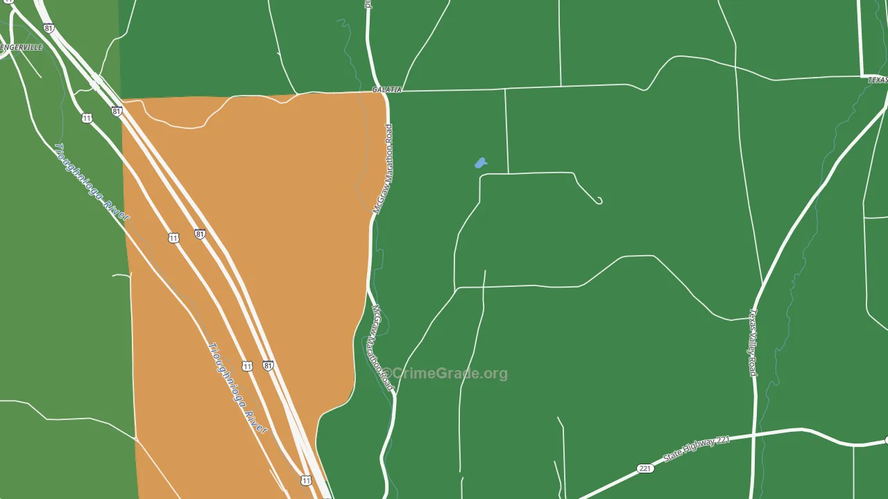 Galatia, NY Map of Robbery Rates