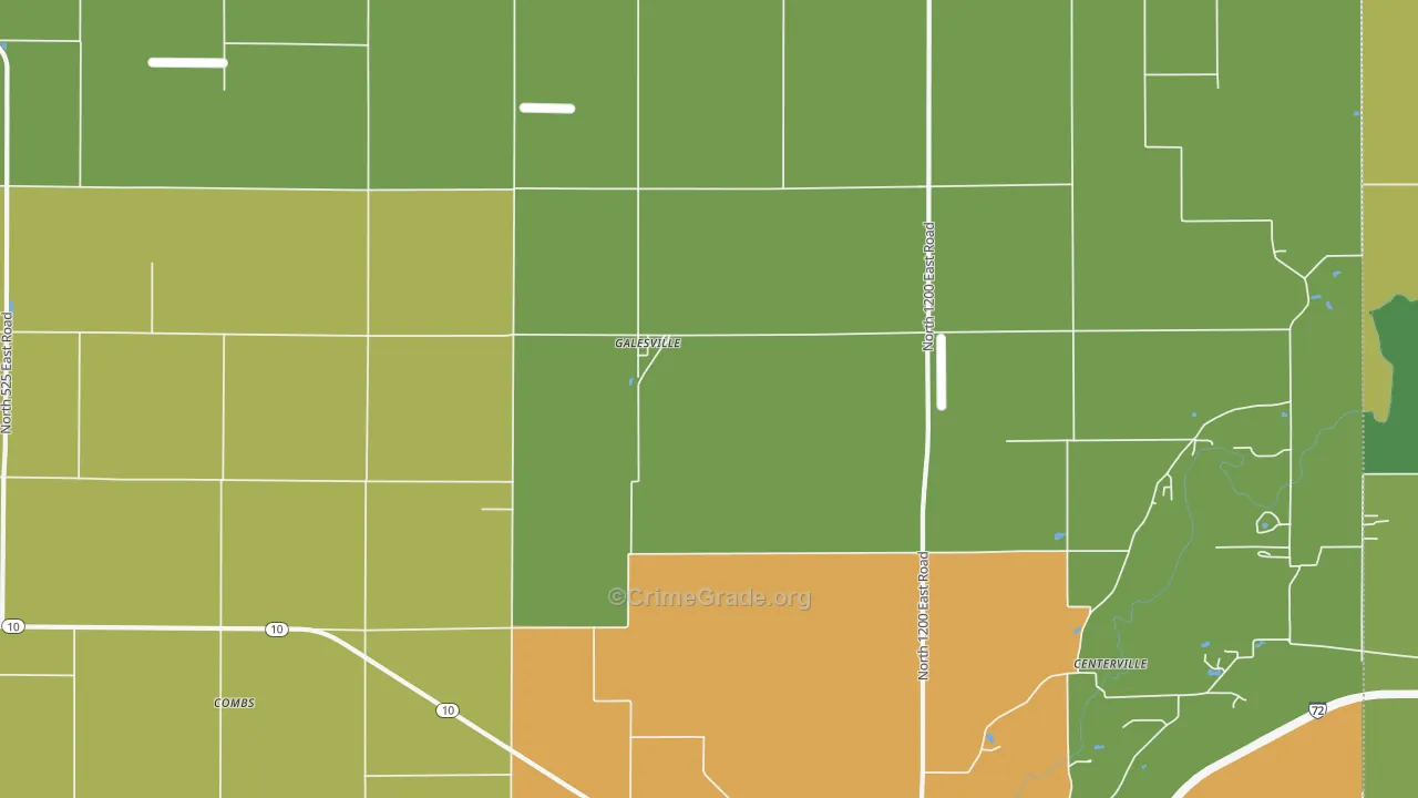 Galesville, IL Map of Robbery Rates