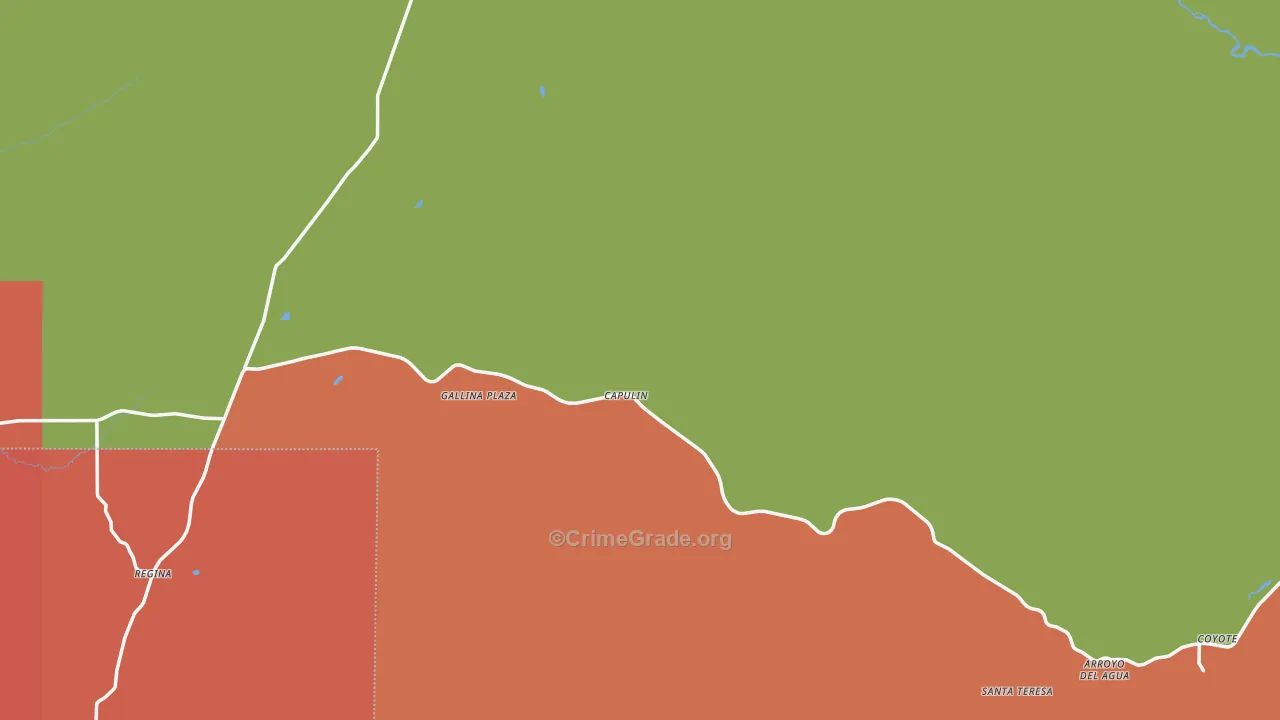 Gallina, NM Map of Robbery Rates