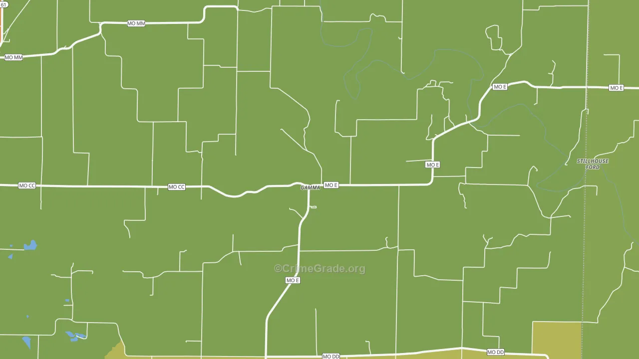 Gamma, MO Map of Robbery Rates