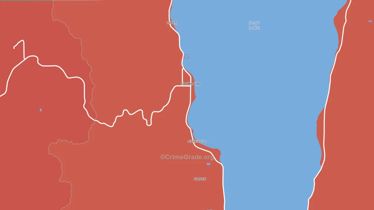 Garden City, UT Map of Robbery Rates