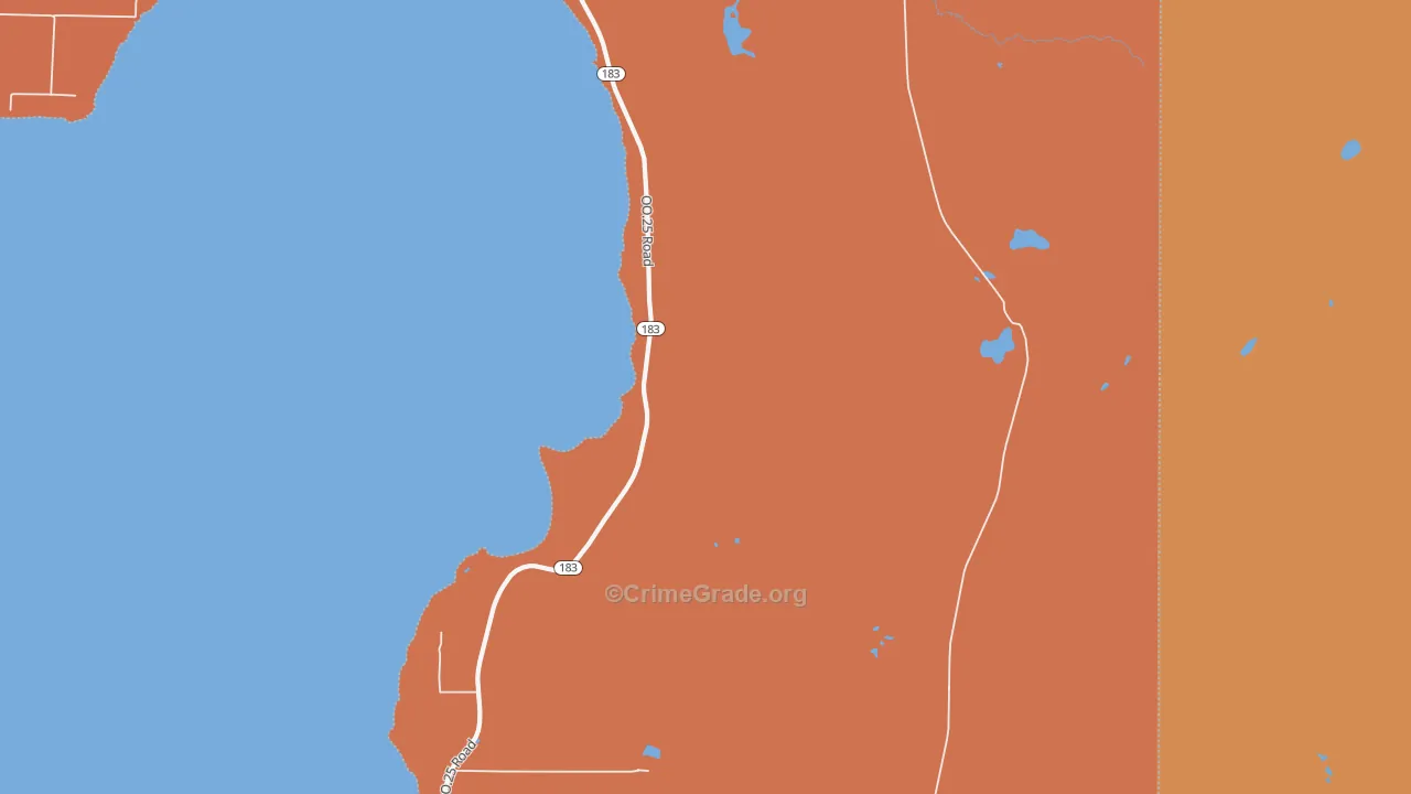 Garden Corners, MI Map of Robbery Rates