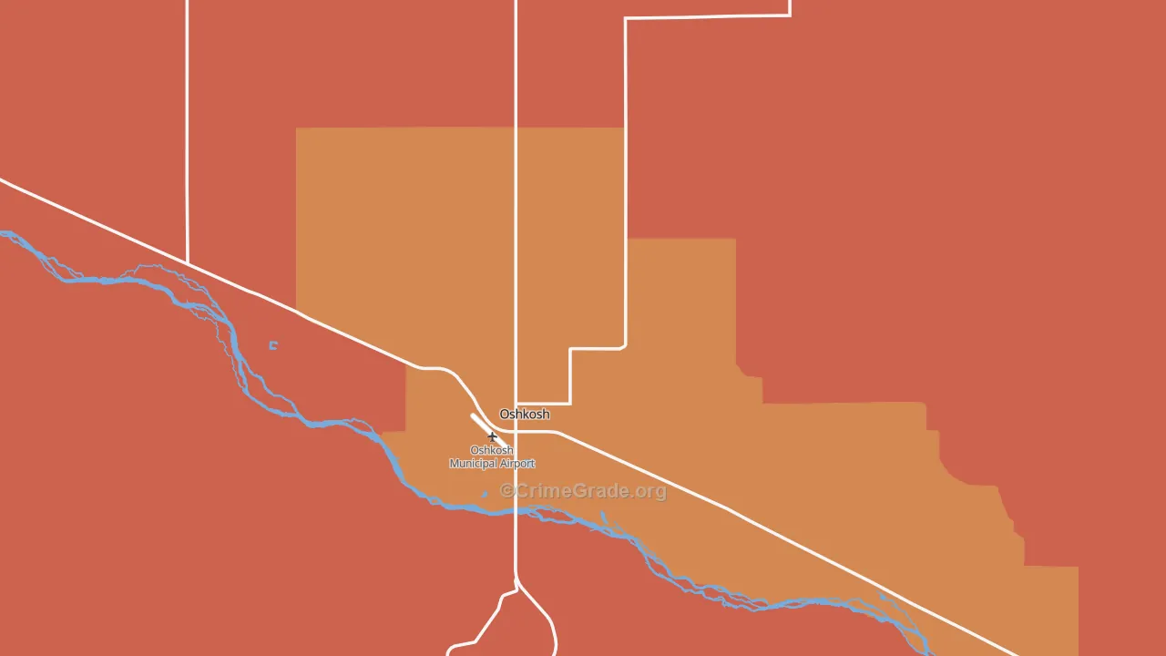 Garden County, NE Map of Robbery Rates