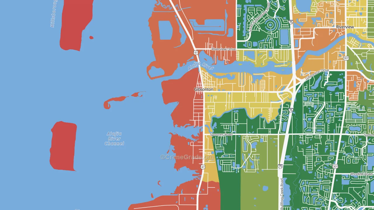 Gardenville, FL Map of Robbery Rates
