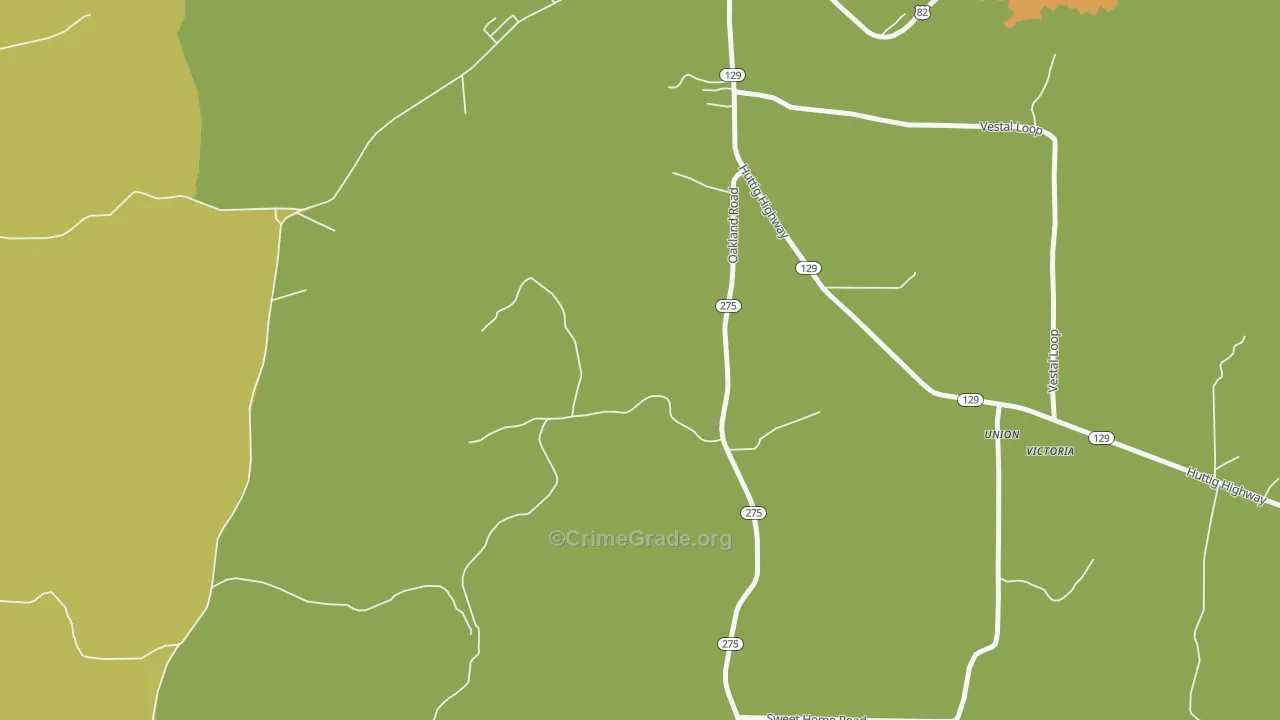 Gardner, AR Map of Robbery Rates