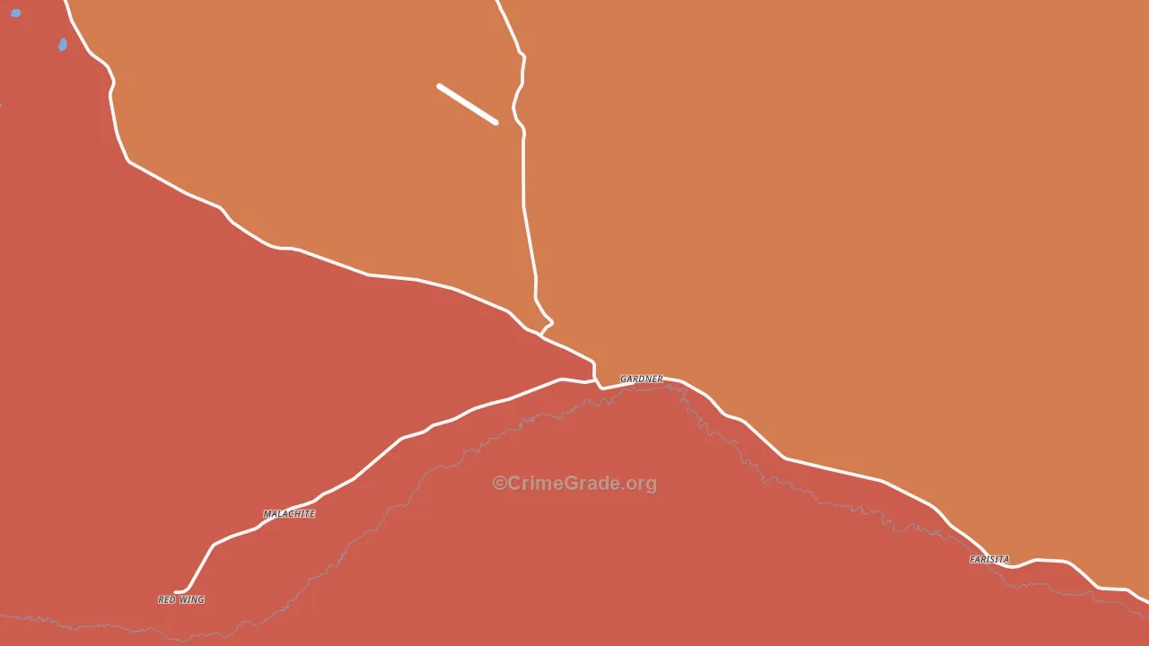 Gardner, CO Map of Robbery Rates