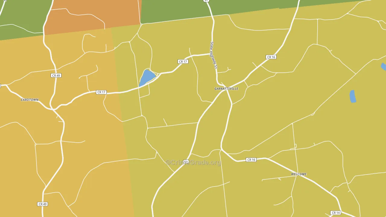 Garrattsville, NY Map of Robbery Rates