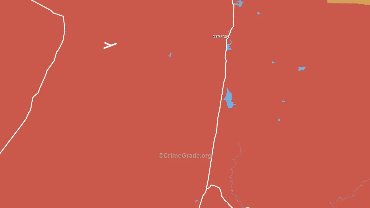 Garrett, WY Map of Robbery Rates
