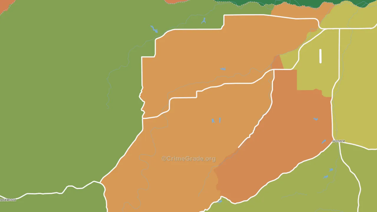 Gas Point, CA Map of Robbery Rates