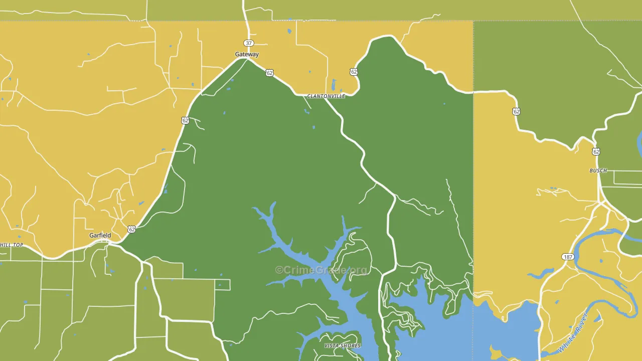 Gateway, AR Map of Robbery Rates