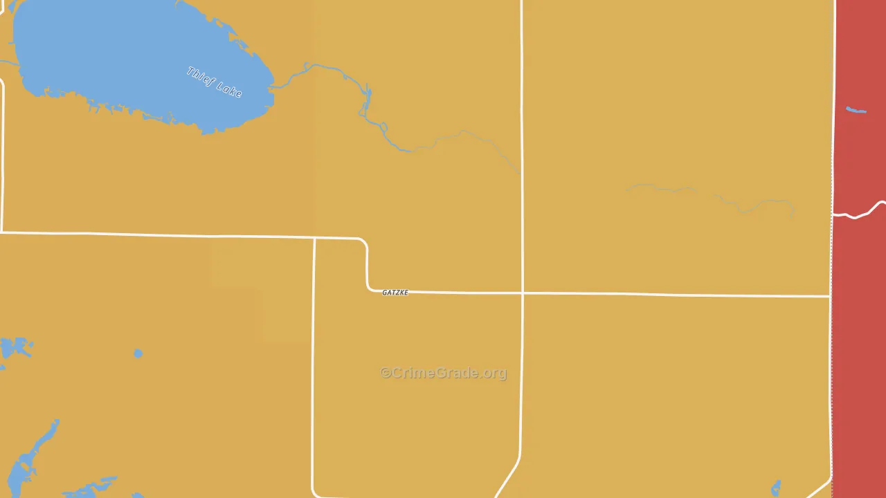 Gatzke, MN Map of Robbery Rates
