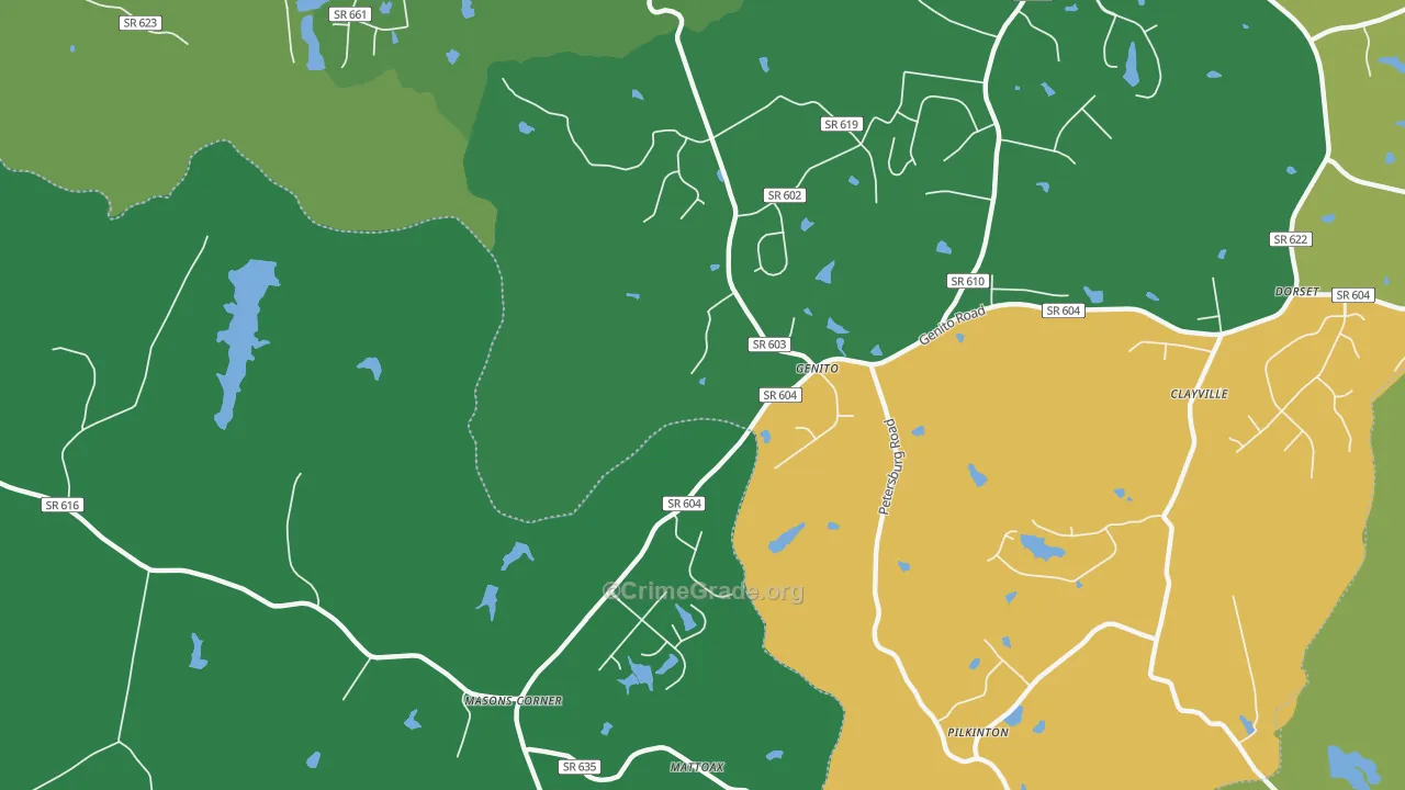 Genito, VA Map of Robbery Rates