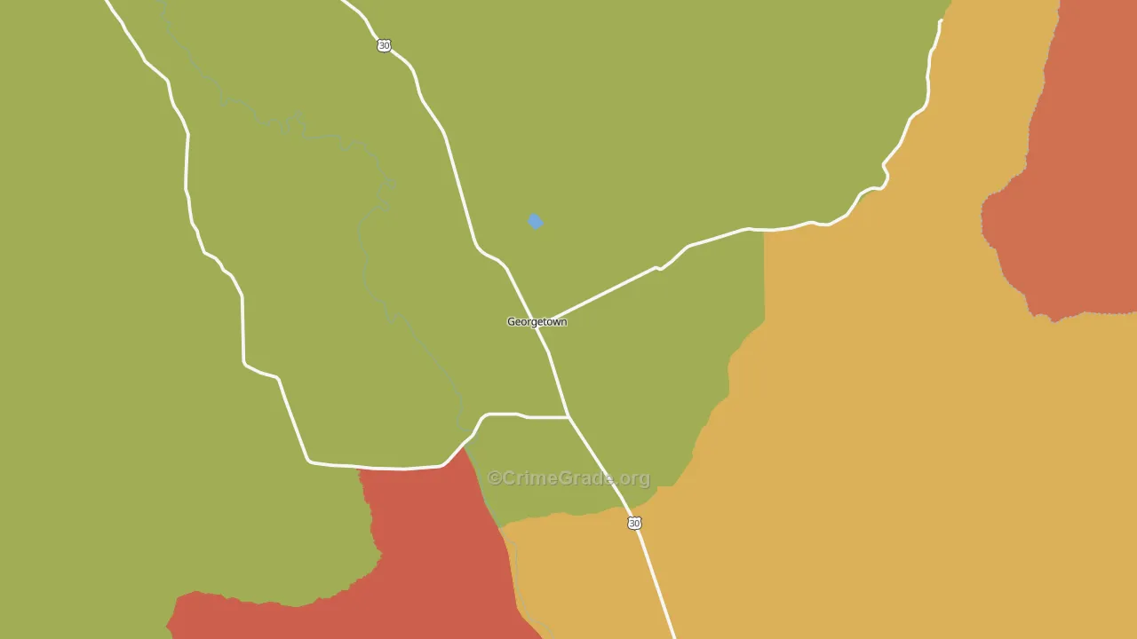 Georgetown, ID Map of Robbery Rates