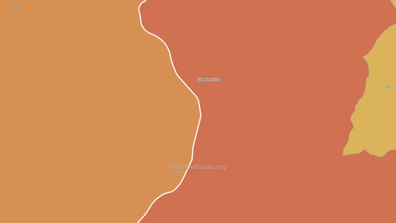 Gibbonsville, ID Map of Robbery Rates
