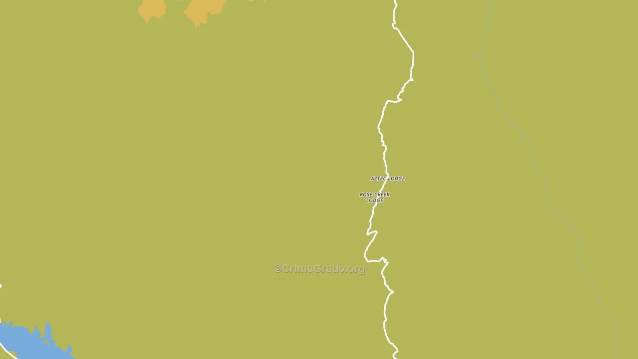 Gila County, AZ Map of Robbery Rates