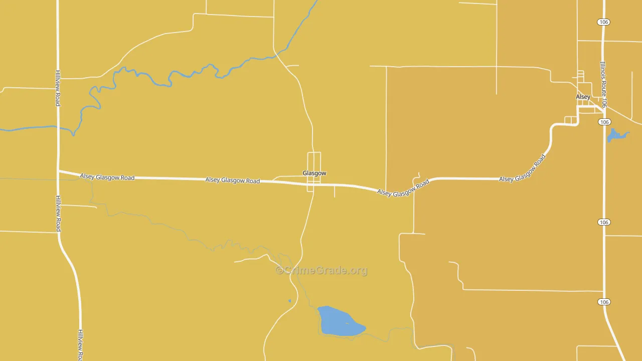 Glasgow, IL Map of Robbery Rates