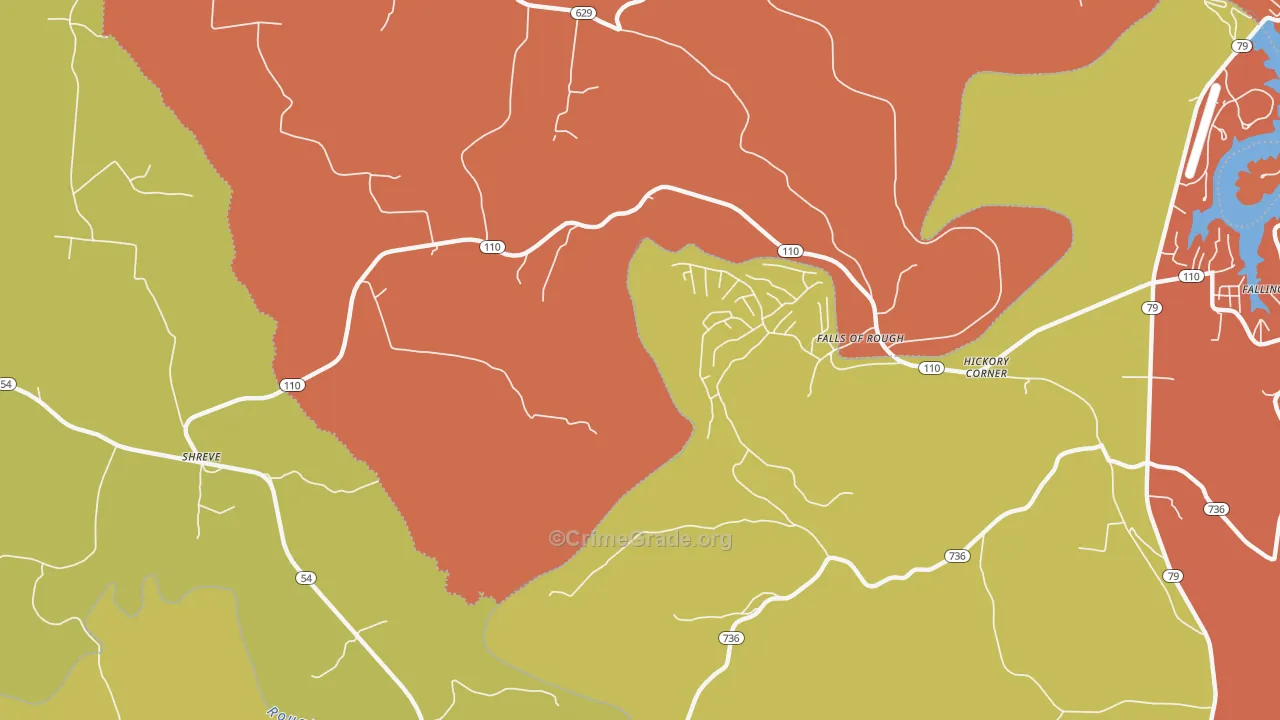 Glen Dean, KY Map of Robbery Rates