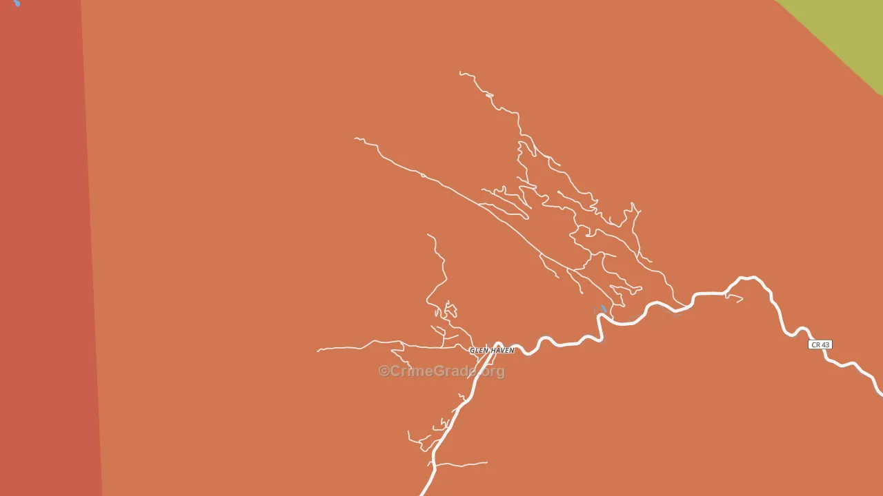 Glen Haven, CO Map of Robbery Rates