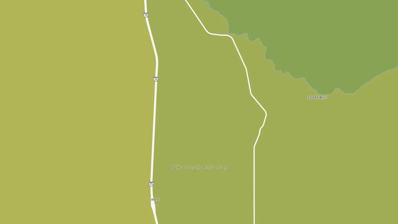 Glen, MT Map of Robbery Rates