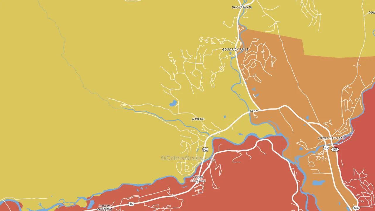 Glen, NH Map of Robbery Rates