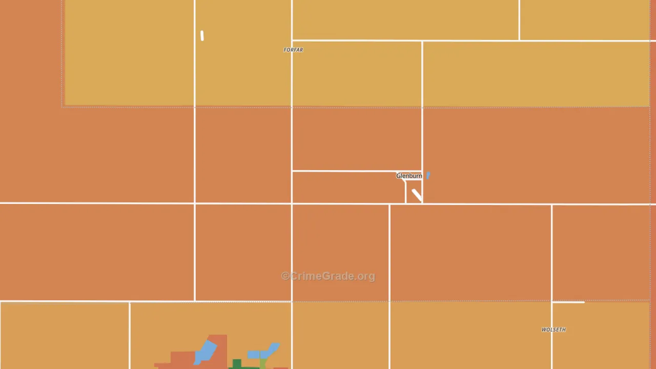 Glenburn, ND Map of Robbery Rates