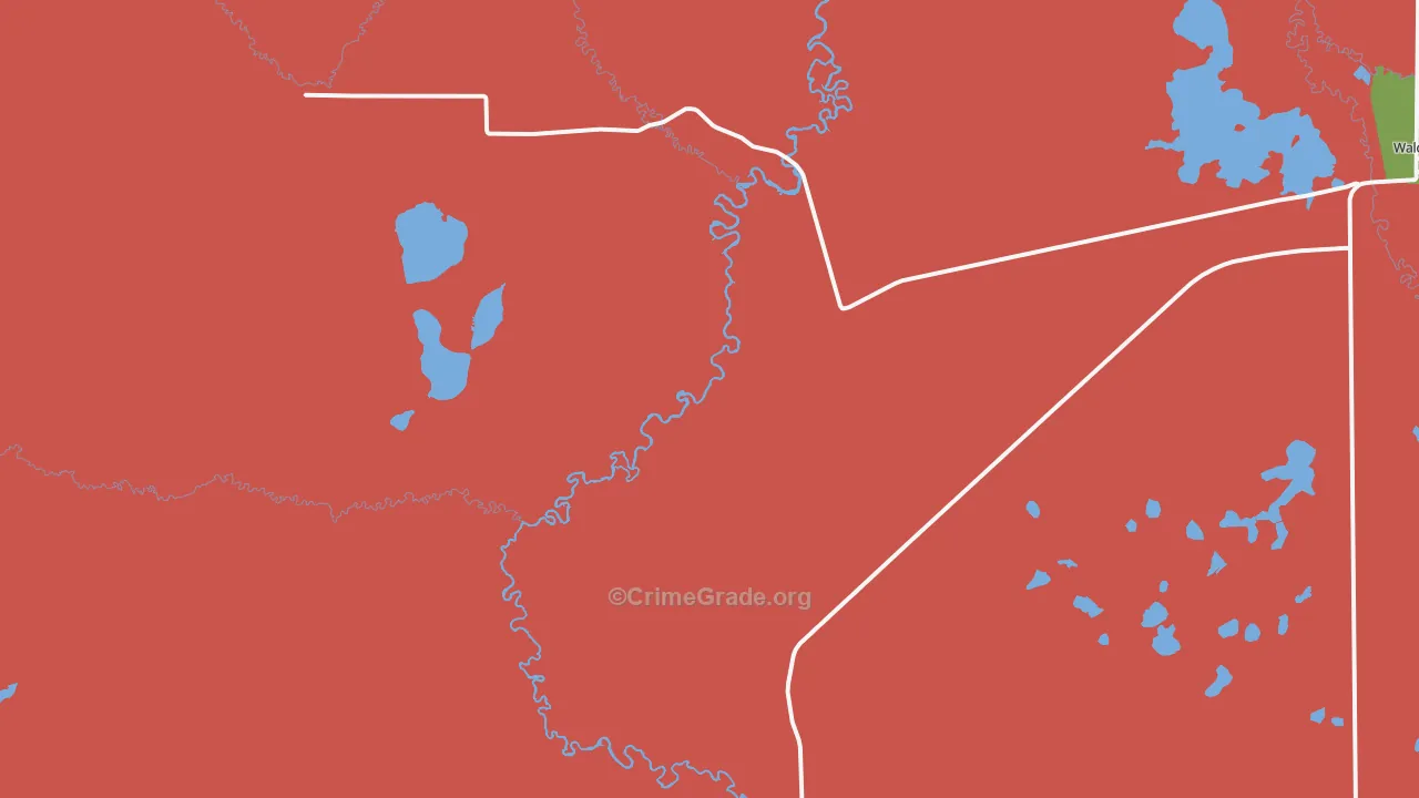 Glendevey, CO Map of Robbery Rates
