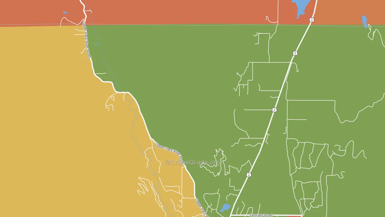 Glengary, ID Map of Robbery Rates