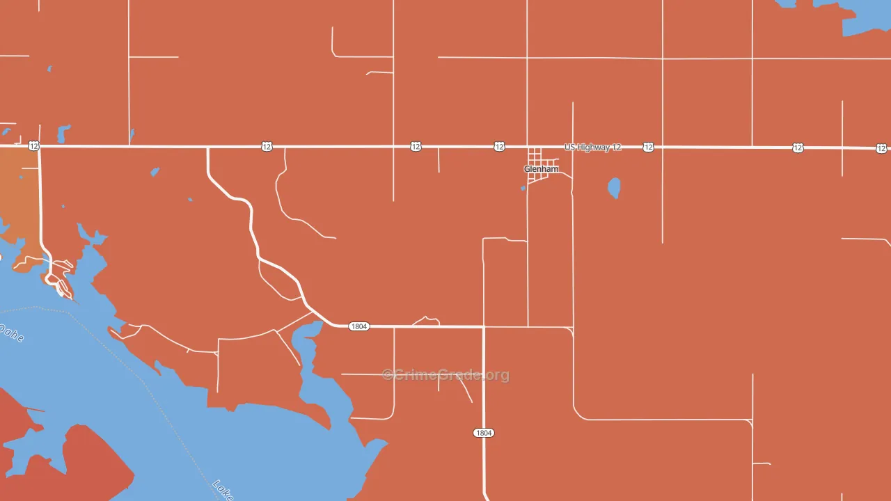 Glenham, SD Map of Robbery Rates