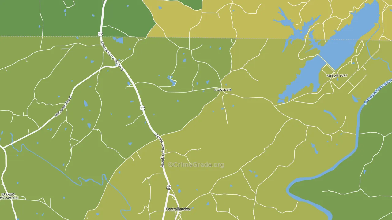 Glenloch, GA Map of Robbery Rates