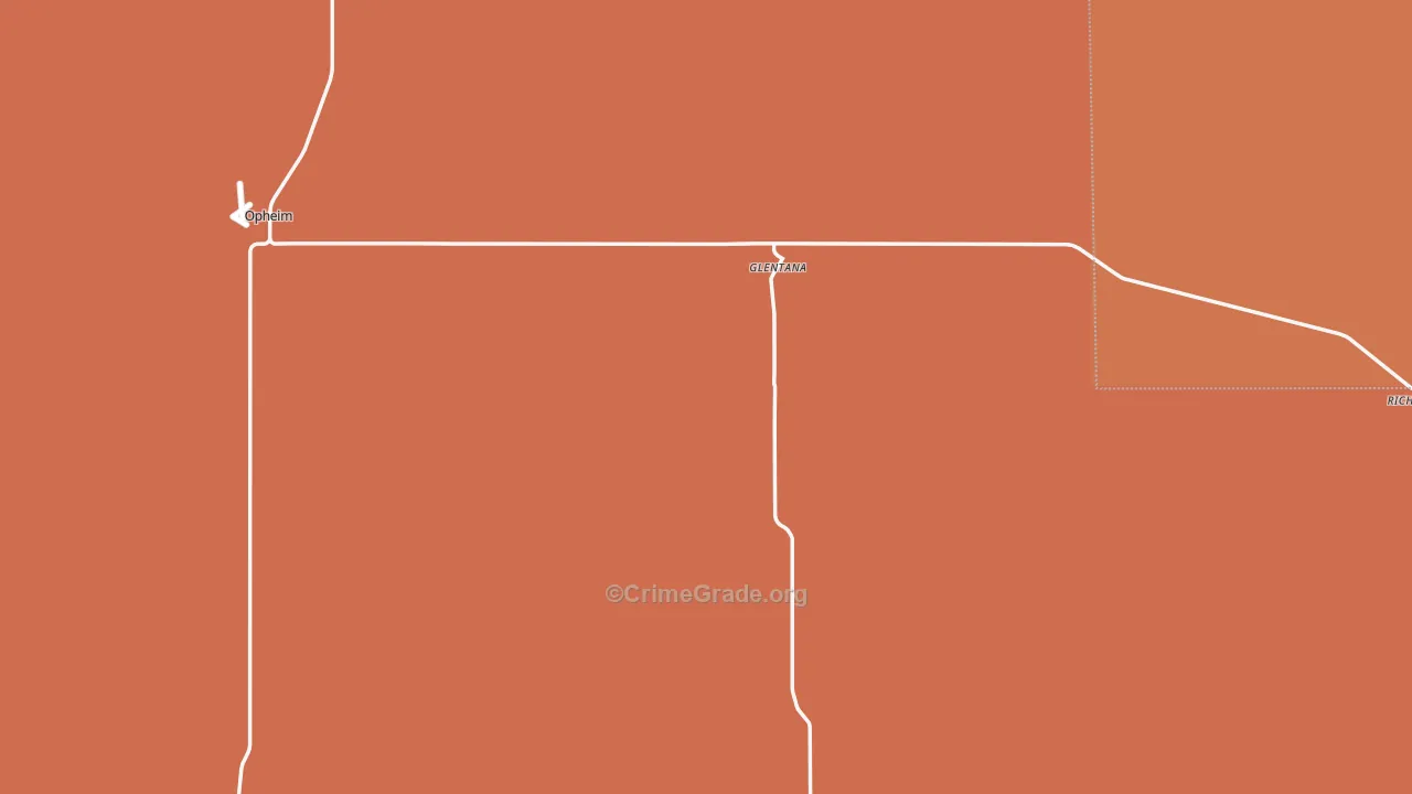 Glentana, MT Map of Robbery Rates