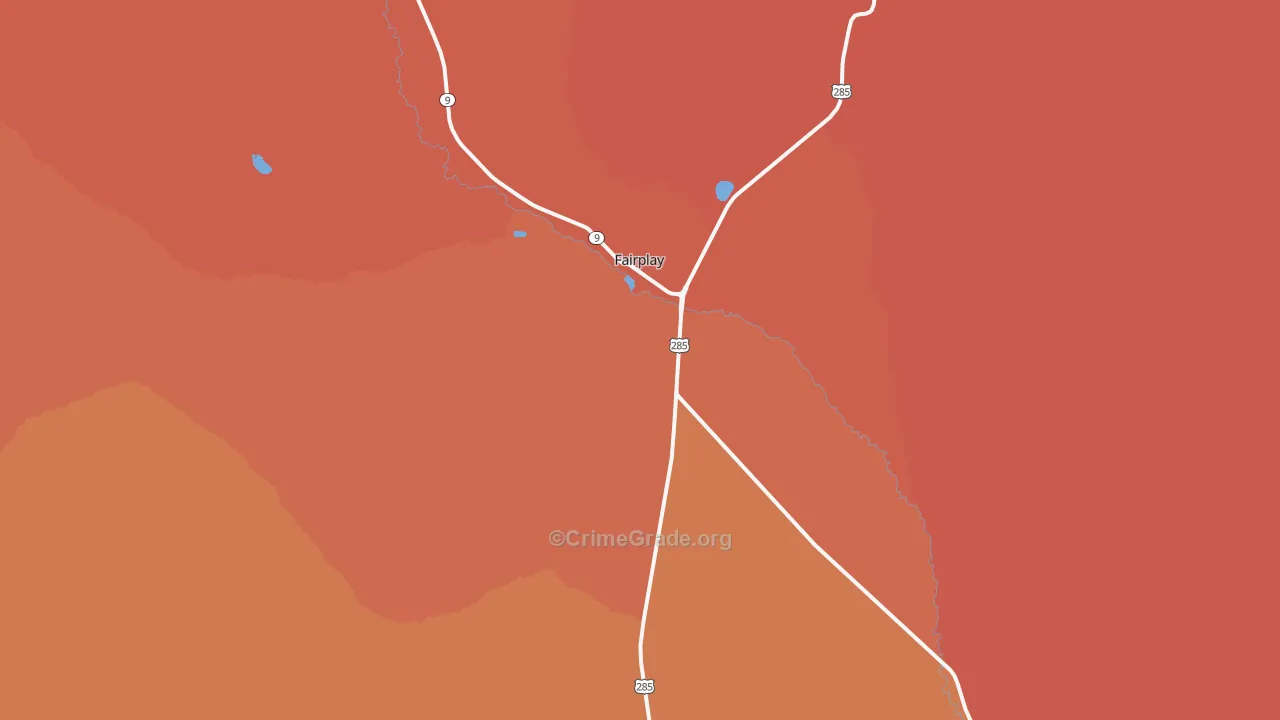 Glentivar, CO Map of Robbery Rates