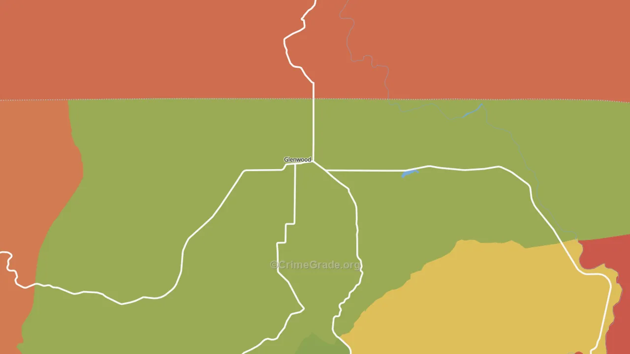 Glenwood, WA Map of Robbery Rates