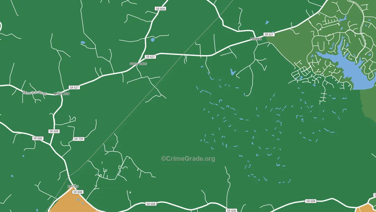 Gold Dale, VA Map of Robbery Rates