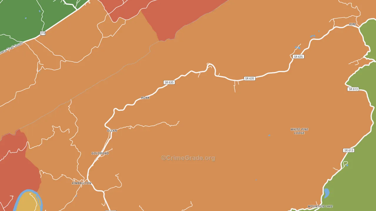 Goldbond, VA Map of Robbery Rates