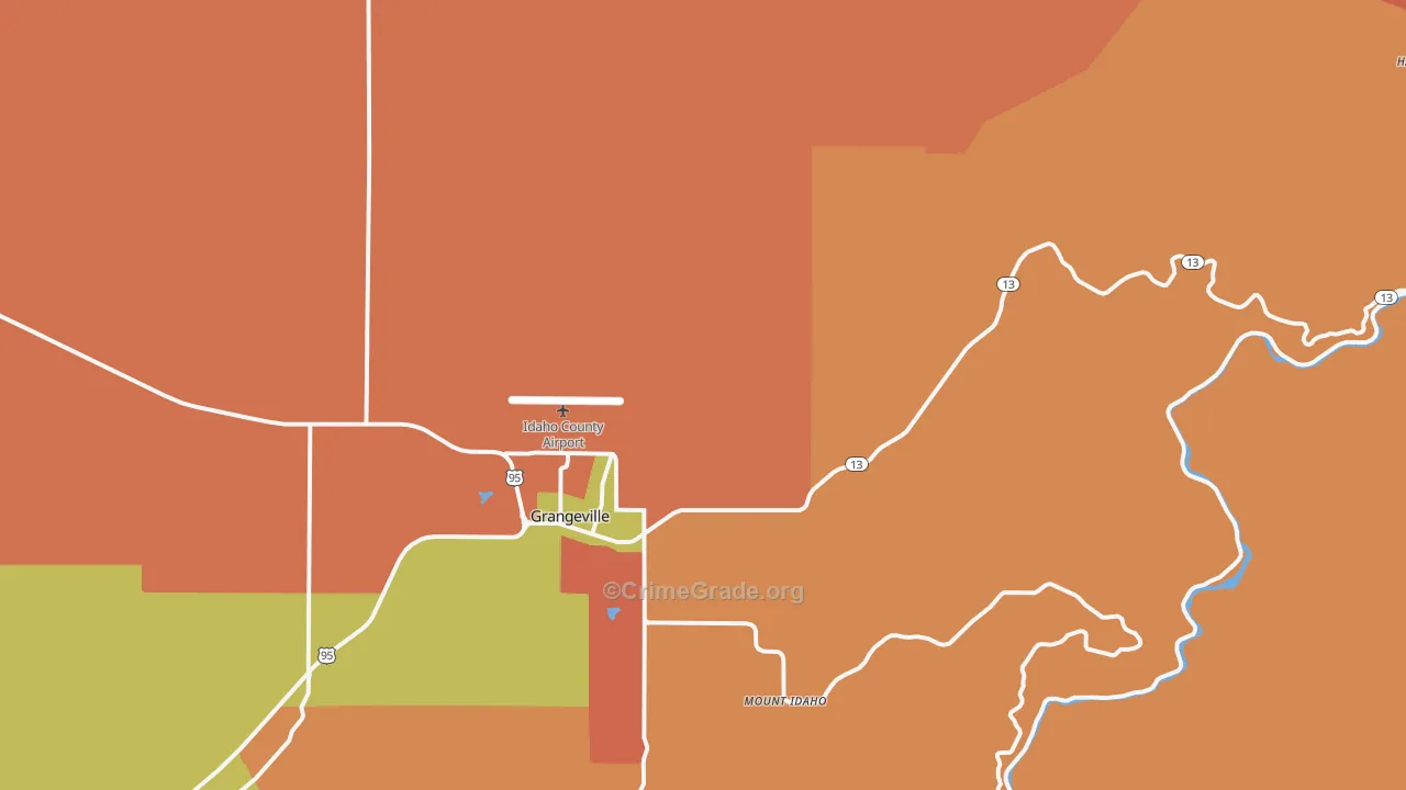 Golden, ID Map of Robbery Rates