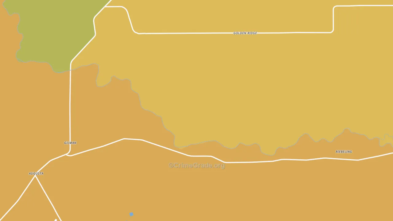 Golden Ridge, MT Map of Robbery Rates