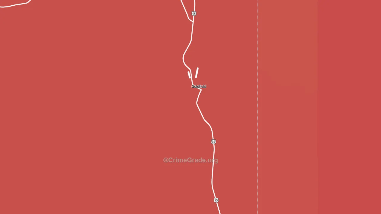 Goldfield, NV Map of Robbery Rates