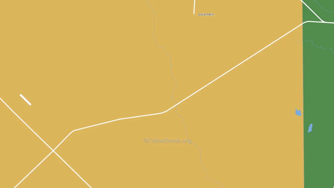 Goldfinch, TX Map of Robbery Rates