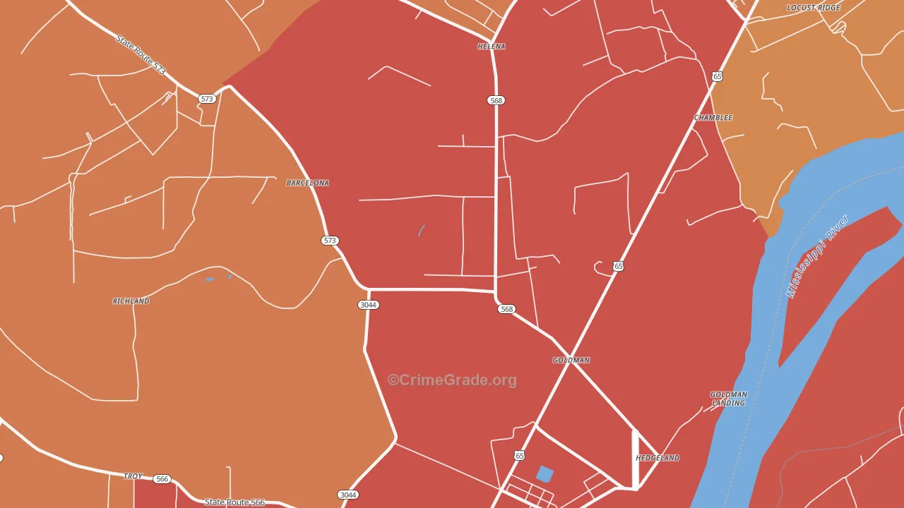 Goldman, LA Map of Robbery Rates
