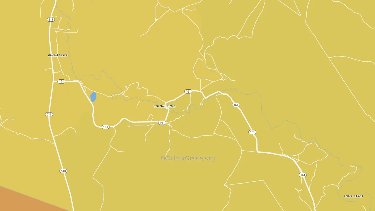 Golondrinas, NM Map of Robbery Rates