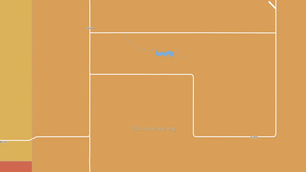 Golva, ND Map of Robbery Rates