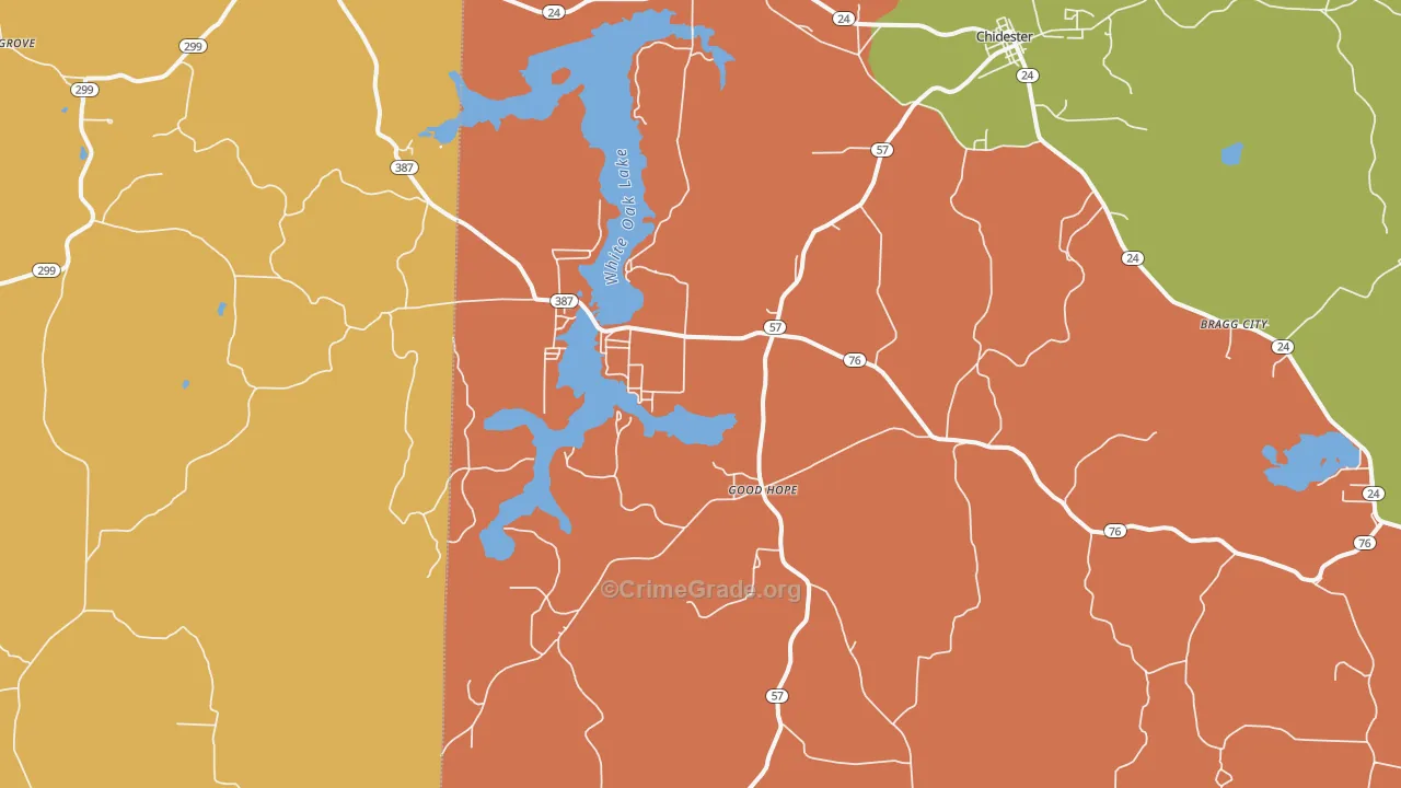 Good Hope, AR Map of Robbery Rates