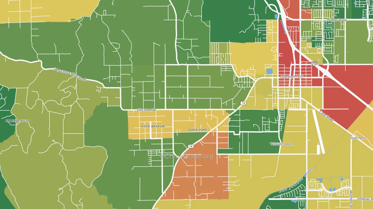 Good Hope, CA Map of Robbery Rates