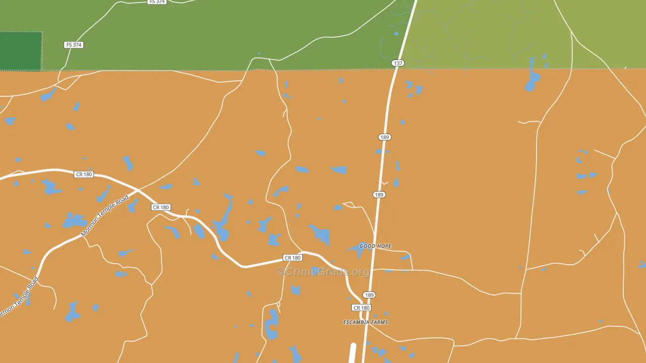 Good Hope, FL Map of Robbery Rates