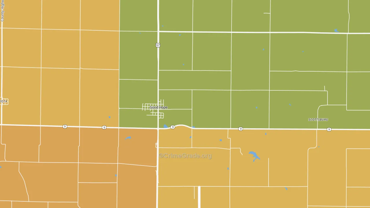 Good Hope, IL Map of Robbery Rates