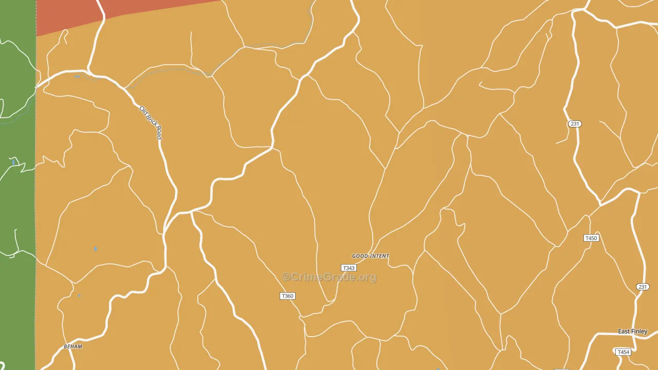 Good Intent, PA Map of Robbery Rates